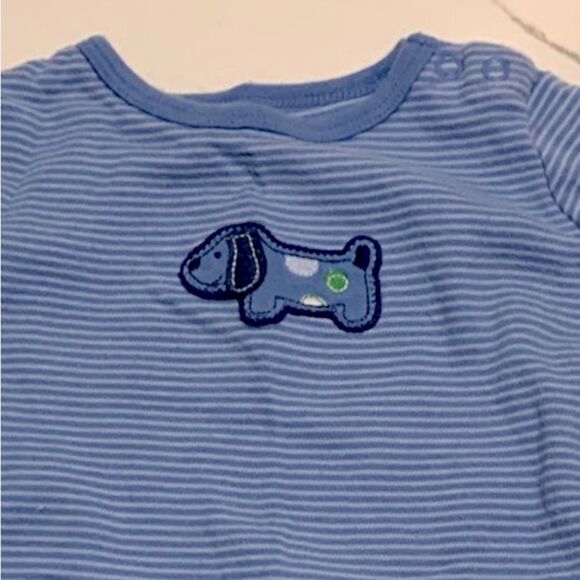 Carter’s | Boys Blue Striped Long Sleeve Onesie Tan CORDUROY Casual Pants - Picture 5 of 6